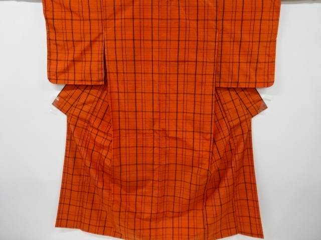 JAPANESE KIMONO / YONEZAWA TSUMUGI / ENSEMBLE / WOVEN GRID